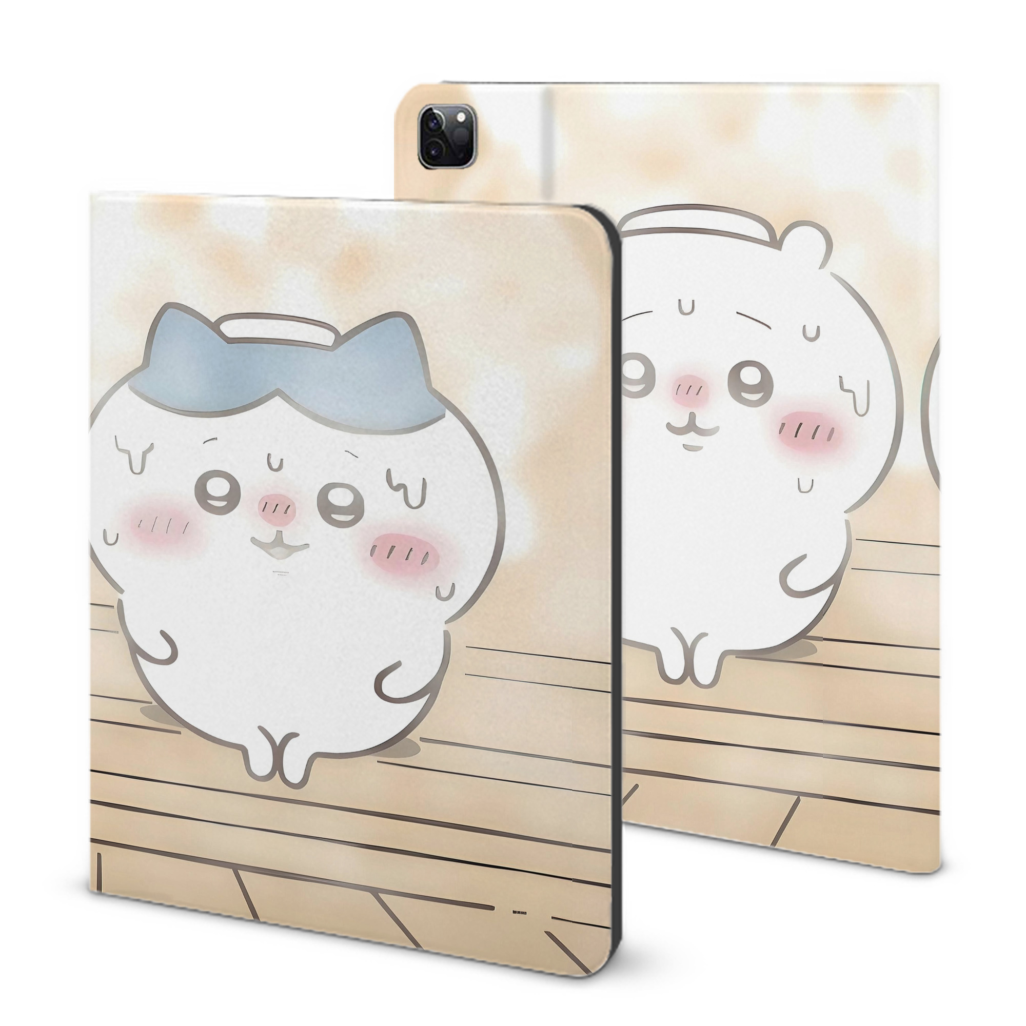 （画像用） ちいかわ Chii-kawa IPad ケース ブック型 PUレザー TPU 耐衝撃 軽量 薄型 ペン収納なし 全面保護 IPad 各モデル対応